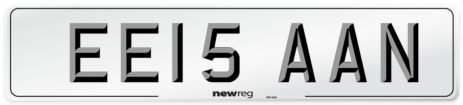 EE15 AAN Number Plate from New Reg